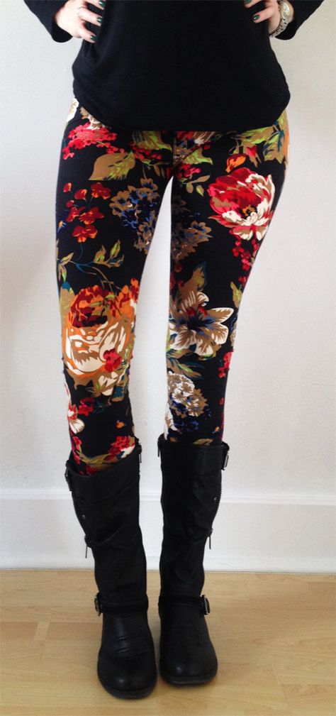 Women leggings Flower Leggings Colorful Leggings by JillNicoleCo, $16.00 Leggings Colorful, Mom Clothes, How To Wear Leggings, Flower Leggings, Hot Leggings, Free Catalogs, Cute Leggings, Women Leggings, Patterned Leggings