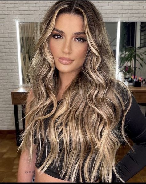 Hot Toffee Blonde Bellami Extensions, Dimensional Balayage, Blonde Highlights On Dark Hair, Piercing Inspo, Color Balayage, 2023 Hair, Brunette Hair With Highlights, Money Piece, Gorgeous Hair Color