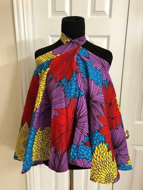 African Skirt Outfit, African Tops For Women, African Blouses, Ankara Tops, African Tops, African Print Tops, African Print Skirt, Ankara Gowns, African Skirts