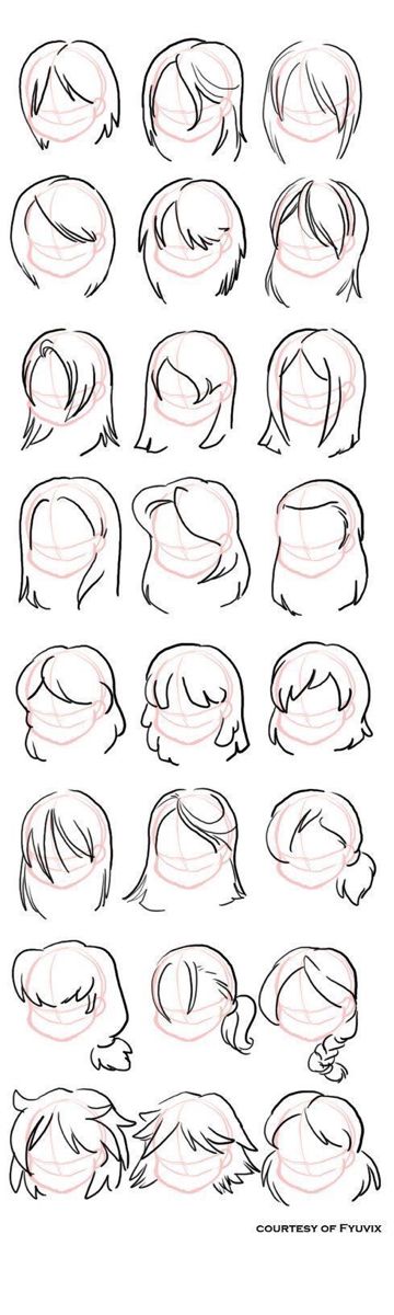 How To Draw Anime, Drawing Hair Tutorial, Draw Hair, Hairstyles Straight, Drawing Hair, Body Drawing Tutorial, Seni Dan Kraf, Draw Anime, Easy Hairstyle