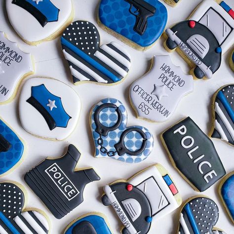 Cop Cookies Decorated, Police Graduation Cookies, Police Officer Cookies, Police Decorated Cookies, Law Enforcement Cookies, Police Cookies Decorated, Cop Cookies, January Cookies, Manly Cookies