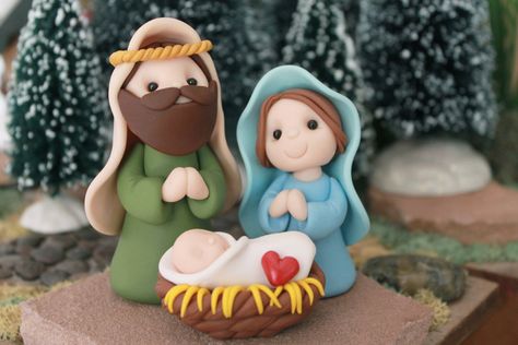 Miniature Nativity Set Polymer Clay Nativity Christmas | Etsy Polymer Clay Nativity, Clay Nativity Set, Clay Nativity, Miniature Nativity, Miniature Snowman, Christmas Gifts For Adults, Polymer Clay Ornaments, Sculpey Clay, Christmas Clay