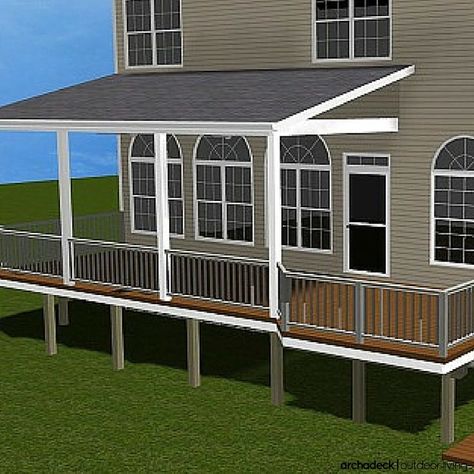 1000+ ideas about Covered Deck Designs on Pinterest | Deck covered ... Covered Deck Designs, Patio Roof Covers, Patio Images, Screened Porches, Deck Building, Building A Porch, Porch Roof, Rooftop Patio, Patio Shade