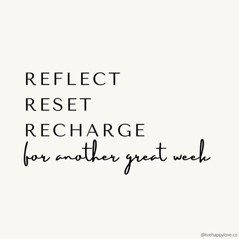 New Week Quotes Motivation Inspirational, Sunday Aesthetic Quotes, Happy Sunday Aesthetic, Sunday Motivation Quotes Positivity, Sunday Night Motivation, Recharging Quotes, Recharge Yourself Quotes, Weekly Quotes, Monday Reset Quotes