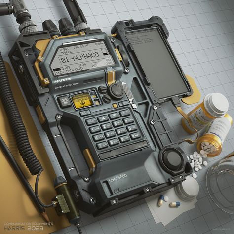 ArtStation - Communication Equipments Futuristic Machine, Sci Fi Computer, Cyberpunk Tech, Science Gadgets, Tech Inspiration, Sci Fi Props, Sci Fi Tech, Computer Station, Retro Gadgets