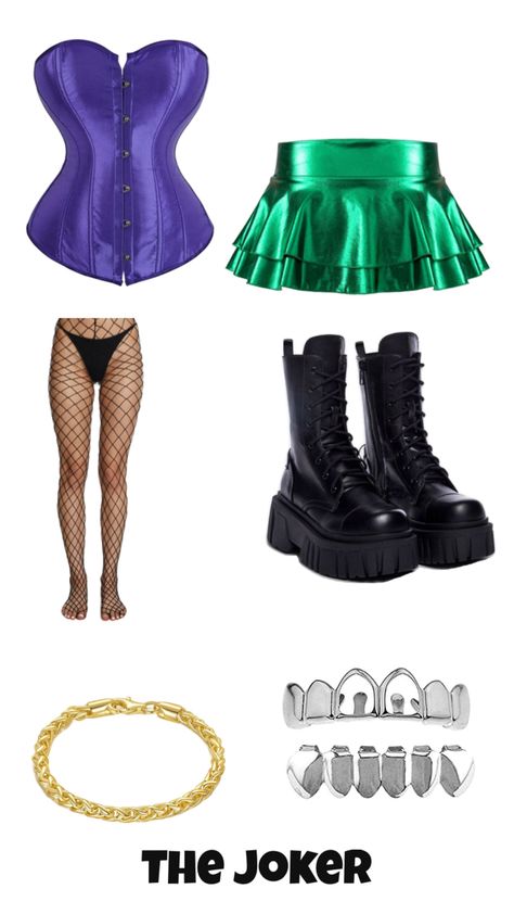 Purple Halloween Costumes Women, Joker Corset Costume, Purple Corset Halloween Costumes, Joker Costume Ideas, Female Joker Costume Outfits, Joker Female, Joker Halloween Costumes Female, Cool Costume Ideas, Joker Costume Female Outfit