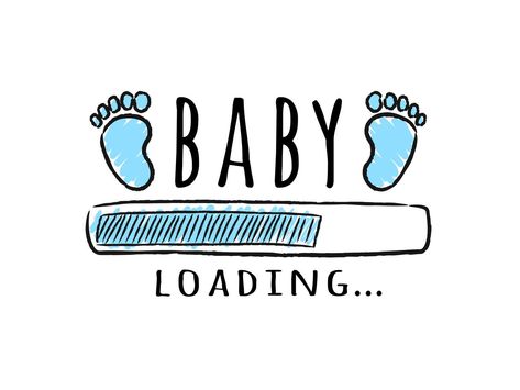 Baby Loading Announcement, Babby Shower, Sketchy Style, Baby Dust, Baby Loading, Pregnancy Art, Cricut Baby, Baby Shower Clipart, Diy Gift Set