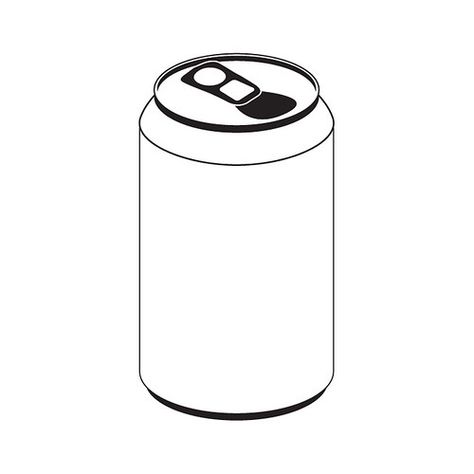 Minimalist Soda Can | Isometric Soda can. | xelent | Flickr Soda Can Pictures, Soda Can Drawing Reference, Pop Can Drawing, Soda Can Tattoo, Soda Can Reference, Soda Can Drawing, Can Drawing, Outline Pictures, Soda Can Art