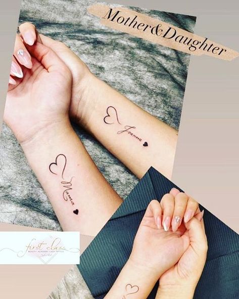 60 Unique Mother Daughter Tattoos that Will Catch Your Eye - Meanings #tattoosleeve #armtattoo #tats #tattooart #tattooartwork #tattoodesign #tattooinspiration  #blackandgreytattoo #watercolortattoo #irezumi #traditionaltattoo #neotraditionaltattoo  #tattooflash #customtattoo #tattoofreelance #tattooshop #tattoostudio #boldtattoo #fiercetattoo #edgytattoo #powerfultattoo #confidenttattoo Unique Mother Daughter Tattoos, Mother Daughter Tattoo Ideas, Daughter Tattoo Ideas, Mommy Daughter Tattoos, Mother Daughter Tattoo, Name Tattoos For Moms, Mom Daughter Tattoos, Daughter Tattoo, Mom Tattoo Designs