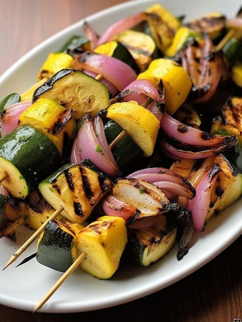 Tuscan-Style Grilled Skewers with Zucchini, Summer Squash, and Red Onions Grilled Zucchini And Peppers, Stuffed Bbq Zucchini Skewers, Zucchini Green Griller Recipes, Grilled Zucchini And Squash, Grill Zucchini And Squash, Zucchini Skewers, Grilled Skewers, Zucchini And Summer Squash, Chicken Squash