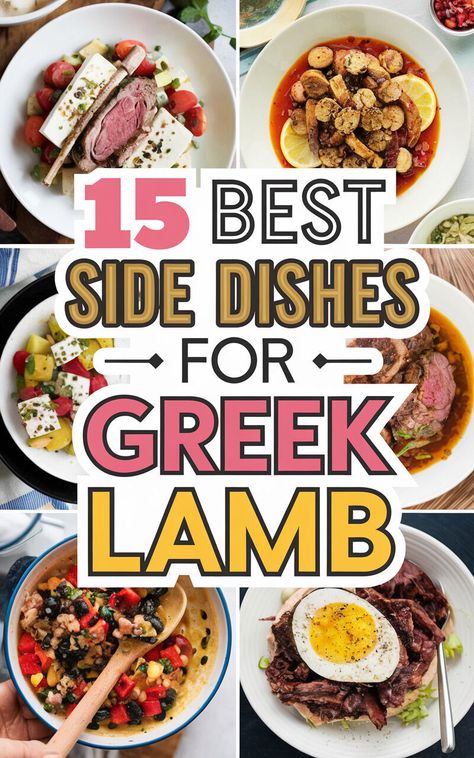 From Salads to Potatoes, These Side Dishes Will Perfectly Complement Your Greek Lamb Dish! 🥙🥔 #FoodieLife #GreekCuisine #Yummy Greek Lamb Dishes, Lamb Sides, Lamb Side Dishes, Greek Vegetables, Lemon Roasted Potatoes, Greek Lamb, Tzatziki Sauce Recipe, Best Sides, Greek Appetizers