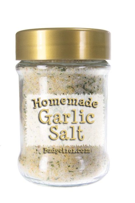 Homemade Garlic Salt - Uses table salt, garlic powder, and dried parsley. I doubled the amount of parsley to be more like "store-bought" and tripled the recipe to fill a large spice jar. Homemade Garlic Salt, Seasoning Mix Recipes, Salt Seasoning, Diy Mixes, Homemade Spice Mix, Homemade Mixes, Spice Mix Recipes, Homemade Spice Blends, Seasoning And Spice