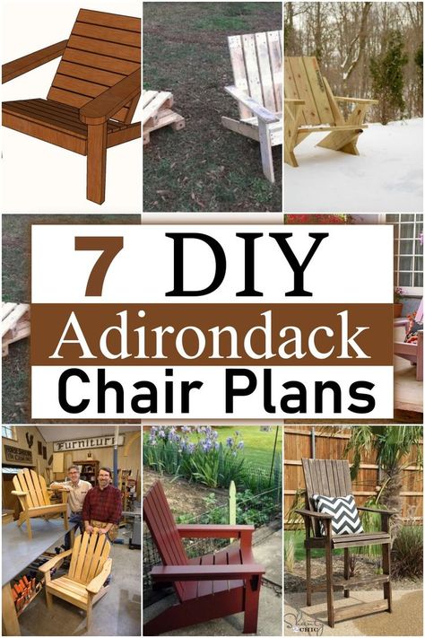 7 DIY Adirondack Chair Plans Anarondak Chairs, Diy Adirondack Chair Plans, Diy Adirondack Chair, Adirondak Chairs, Kids Adirondack Chair, Adirondack Chairs Diy, Best Diy Projects, Rocking Chair Plans, Adirondack Chair Plans Free