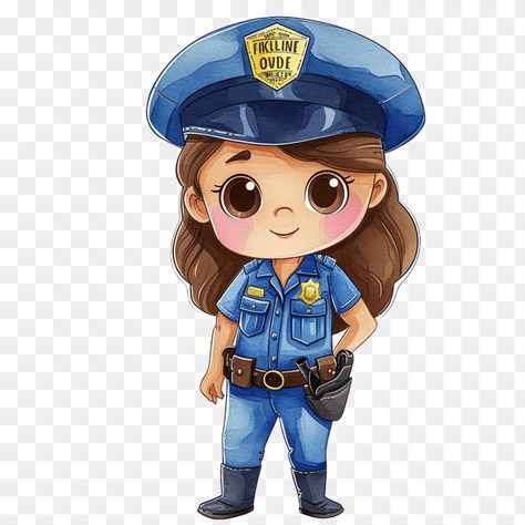 Cute Police Girl Clipart Rock Clipart, Ballerina Decor, Pig Clipart, Red Race, Thanksgiving Images, Police Women, Red Roof, Black Spider, Pink Tutu