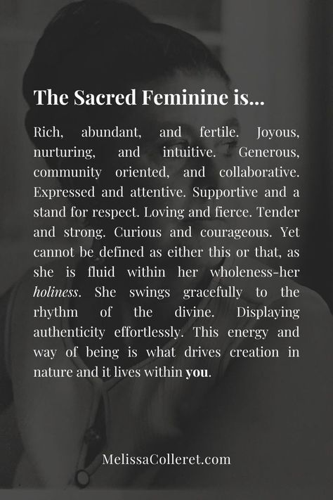 It is time to restore the balance of the feminine and masculine energies within you. To awaken the feminine and let it lead the way. If you want to become a mom, are soon to be one, or already are one, let the sacred feminine awaken within you. Give it space to heal. Allow the divine to rise. Divine Feminine. Sacred feminine. Inspiration for women. Divine Feminine Meditation, Sacred Masculine Quotes, Your Energy Is Sacred Quotes, Sacred Feminine Quotes, Shakti Energy Sacred Feminine, What Is The Divine Feminine, Awakened Woman Divine Feminine, Sacred Feminine Aesthetic, Womens Circle Divine Feminine