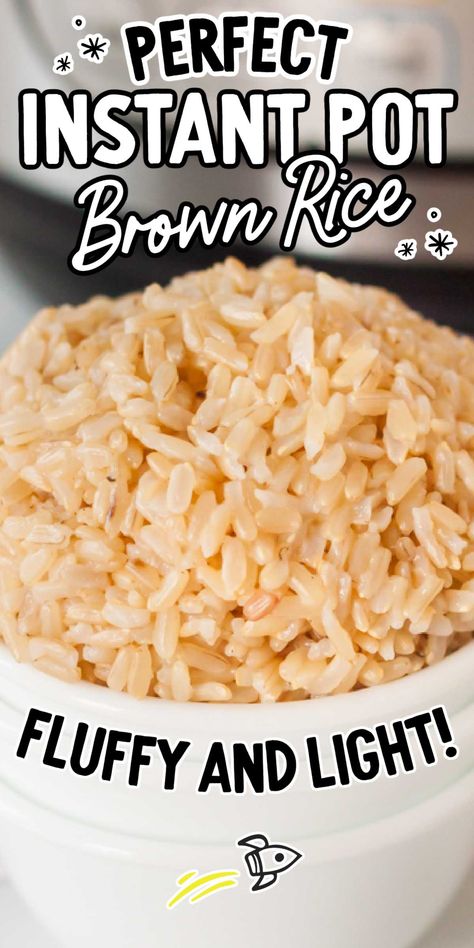 How To Make Brown Rice In Instant Pot, Instant Pot Recipes Brown Rice, Instapot Rice Brown, Quick Cook Brown Rice Instant Pot, Air Fryer Brown Rice, Brown Jasmine Rice Instant Pot, Short Grain Brown Rice Instant Pot, Brown Rice Pressure Cooker, Cooking Brown Rice In Instant Pot