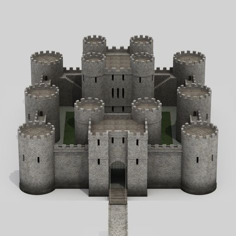 Model Castle, 3d Castle, Castle Plans, Army Men Toys, Medieval Tower, Small Castles, Chateau Medieval, Minecraft Castle, Minecraft Medieval