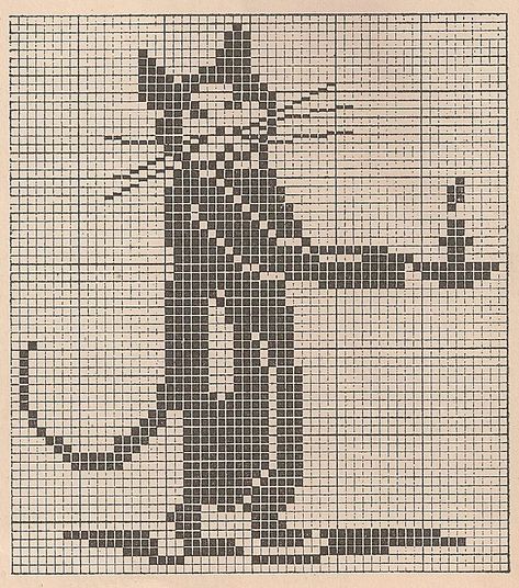 Sentimental Baby: Children's Motifs for Cross Stitch or Filet Crochet Mystical Cross Stitch, Free Vintage Patterns, Sheep Cross Stitch, Cross Stitch Knitting, Crochet Charts, Filet Crochet Charts, Crochet Cat Pattern, Halloween Cross Stitches, Embroidery Cross Stitch