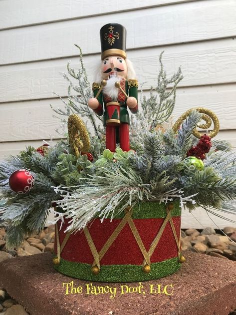 Nutcracker Centerpiece, Nutcracker Christmas Party, Nutcracker Christmas Tree, Christmas Planter, Sugar Land Texas, Nutcracker Decor, Nutcracker Christmas Decorations, Gingerbread Christmas Decor, Recipes Fall