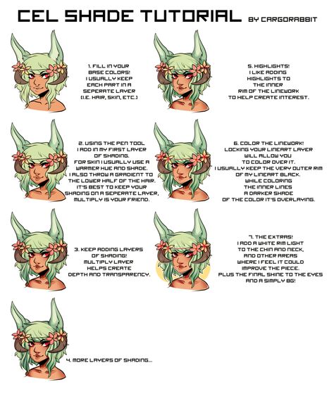 Cel Shading Tutorial, Shading Tutorial, Cell Shading, Cel Shading, Shading Techniques, Mobile Art, Coloring Tutorial, Animation Reference, Digital Art Tutorial