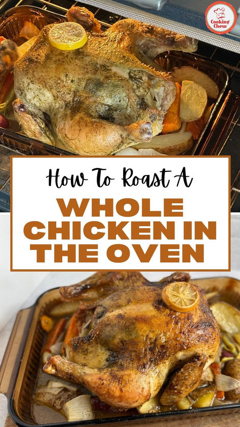 How to roast a whole chicken with ease—get the perfect roast chicken every time! Roasting a whole chicken in the oven is simple and delicious. Roasting A Whole Chicken In The Oven, Easy Roast Chicken, Perfect Roast Chicken, Oven Roasted Whole Chicken Recipes, Whole Roasted Chicken Recipes, Roasted Whole Chicken Recipes, How To Cook A Whole Chicken In The Oven, Simple Roast Chicken, How To Bake A Whole Chicken In The Oven Chicken In The Oven Easy, Whole Roasted Chicken Recipes, Roast Chicken Oven, Bake A Whole Chicken, Oven Baked Whole Chicken, Sunday Chicken Dinner, Chicken Recipes Roasted, Whole Chicken In The Oven, Whole Chicken In Oven