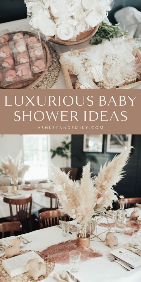 Formal Baby Shower Ideas, Boho Baby Shower Sweet Table, Nuetral Baby Shower Ideas, Sophisticated Baby Shower Ideas, Classy Baby Shower Themes, Boho Theme Baby Shower Dessert Table, Gift Table Baby Shower Ideas, Neutral Fall Baby Shower Ideas, Baby Shower Ideas September