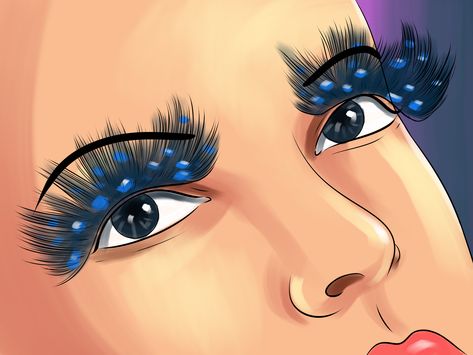 3 Ways to Make False Eyelashes - wikiHow Eyelash Remover, False Eyelash Remover, Big Bucks, False Eyelashes, Eyelashes, Glue, Lashes, Abstract Artwork, Frame