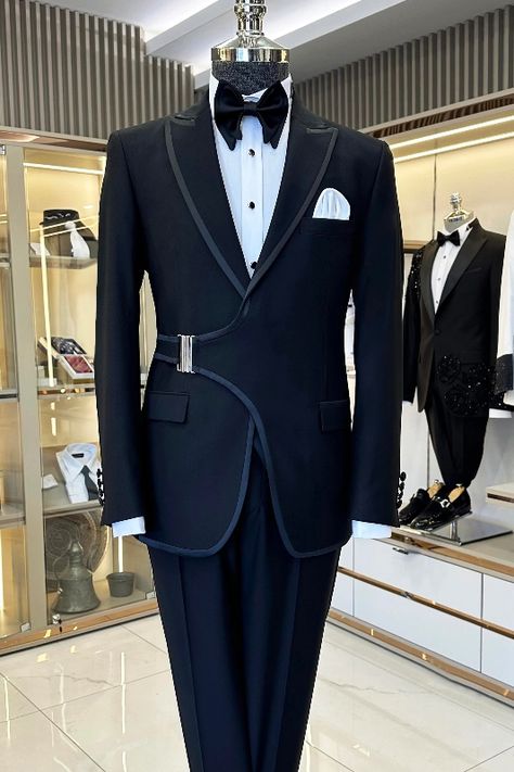 Charcoal suit wedding