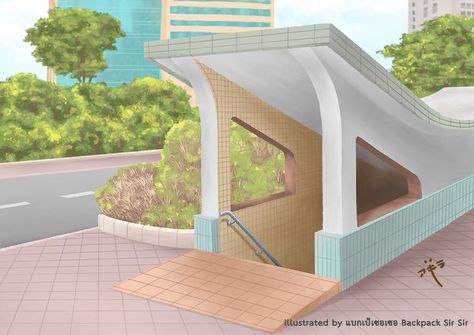 Old street underpass, public walkway tunnel exit and entrance in Taipei city, Taiwan Underpass Design, Taipei City, Old Street, Taipei Taiwan, Painting Painting, Digital Art Design, Illustration Digital, Taipei, Walkway