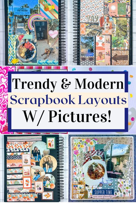 scrapbooking examples Scrapbooking Pictures Ideas, Ideas For Scrapbook Paper, Unique Scrapbook Ideas Creative, Grad Scrapbook Ideas, Scrapbook Page Layouts Ideas Inspiration, Trendy Scrapbook Ideas, 2024 Scrapbook Cover, Senior Scrapbook Ideas Layout, 12x12 Scrapbook Layouts Ideas