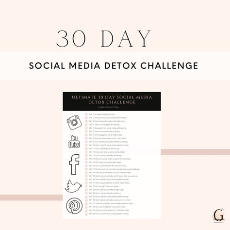 Social Media Detox Challenge, Digital Detoxing, Detox Day, Digital Minimalism, Social Media Challenges, Detox Challenge, Media Quotes, Social Media Break, Productive Things To Do