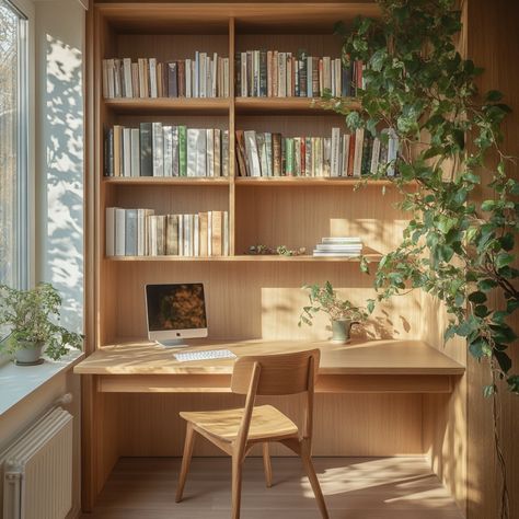 Create a calm, productive home office with this minimalist setup. Warm wood, natural light, and greenery enhance focus and peace. Ideal for small spaces and nature lovers seeking an inspiring workspace. This simple yet elegant design brings functionality and tranquility to your workday.

#HomeOffice #MinimalistDesign #WorkspaceInspo #OfficeDecor #NaturalLight #SmallSpaces #InteriorDesign #ProductivityBoost #NatureInspired #WorkFromHome #PinterestHomeIdeas #OfficeStyle Office Japandi, Calm Workspace, Home Office Natural, Minimalist Setup, Productive Home Office, Natural Office, Home Workspace, Cozy Home Office, Workspace Inspiration