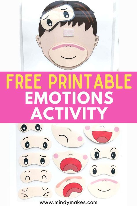 Teach kids how to identify and verbalize emotions with this creative Kid's Emotion Matching Activity. Includes 8 flashcards with labeled Emotions: Angry, Sad, Happy, Embarassed, Scared, Excited, Unhappy, and Surprised. Free Printable. Identifying emotions activities for kids | Social and emotional activities for kids | Social emotional learning activities | teaching emotions to toddlers Feeling crafts for toddlers | Emotions crafts for toddlers Labeling Emotions Activity, Emotions For Infants, Feelings Learning Activities, Emotions Sorting Activity, Crafts For Emotions Preschool, Emotion Faces Printable, Emotion Activity For Preschool, Emotional Sensory Activity, Feelings And Emotions Math Activities