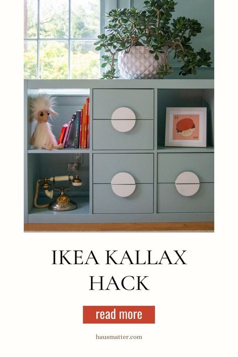 Kallax School Storage, Kallax Makeover, Ikea Brusali, Half Moon Handles, Ikea Kids Bedroom, Creative Home Decor Ideas, Ikea Toys, Ikea Kallax Shelf, Kallax Shelving Unit