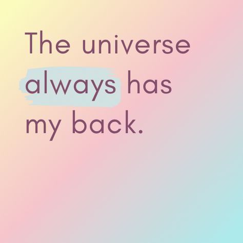 Universe, trust, manifesting, creator, positivity, rainbow Ombre, vision board Universe Has My Back, Nubian Goddess, Supreme Witch, Vision 2024, Aura Quotes, Yes And Amen, Chakra Affirmations, Affirmations For Happiness, Louise Hay