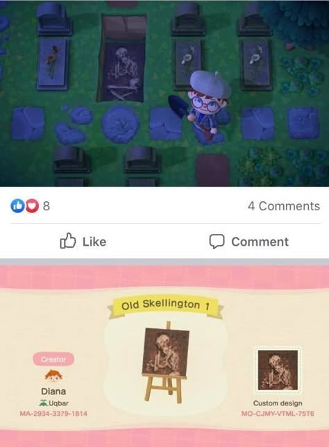 Acnh Qr Codes, Acnh Halloween Code, Motif Acnl, Animal Crossing 3ds, Animal Crossing New Leaf, Ac New Leaf, Animal Crossing Funny, Animal Crossing Memes, Animal Crossing Guide