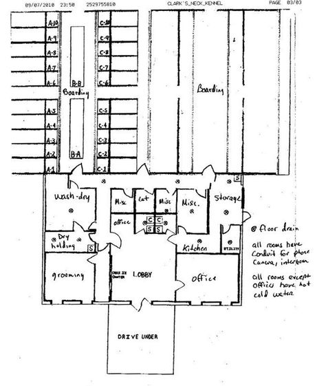 Dog Boarding Blueprints | Photo Gallery - Click pictures to enlarge. Dog Daycare Layout, Dog Training Facility Layout, Dog Facility, Pets Hotel, Koolie Dog, Dog Boarding Ideas, Dog Daycare Business, Animal Shelter Design, Indoor Dog Park