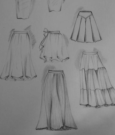 Ruffle Skirt Drawing, Skirt Sketches Fashion Drawings, Skirt Sketch, Skirt Illustration, Skirt Drawing, Fashion Illustration Poses, Fashion Courses, Fashion Design Sketch, Draping Fashion