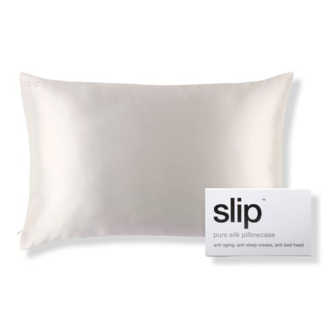 Pure Silk Queen Pillowcase -  A multi award-winning anti aging, anti sleep crease, anti bed head slipsilk pillowcase. Slip is the #1 preferred brand of silk pillowcases by dermatologists for their patients, themselves and their families. In a survey of dermatologists in the United States conducted between 1-12 November 2021.    Benefits     THE SLIPSILK DIFFERENCE: Slip pure silk products are made using slipsilk, developed and refined for over ten years to provide the ultimate combination of shi Slip Pillowcase Silk, Large White Pillows On Bed, Cream Silk Pillowcase, Silk Pillow Case White, White Silk Pillowcase Aesthetic, Silk Pillow Case Aesthetic, White Silk Pillowcase, Silk Pillowcase Aesthetic, Aesthetic Pillows