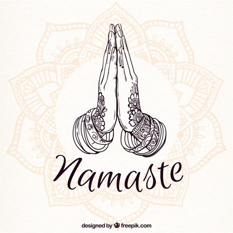 Namaste Hands, Namaste Art, Yoga Kunst, Arte Yoga, Whatsapp Stickers, Prayer Hands, Spiritual Paintings, Psy Art, Mandala Wall Art