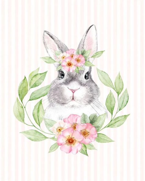 Easter Tags Free Printable, Easter Images Free, Star Wars Easter Eggs, Spring Printables Free, Spring Rabbit, Easter Wall Art, Easter Paintings, Rabbit Wall Art, Decoupage Decor