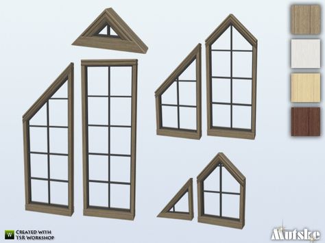 This set is Part 2 of the Bungalow windowset. The set contains 7 triangle windows to create a windowwall on the addic or whatever you want to make. You do need to use bb.moveobjects to place the... Triangle Windows Sims 4 Cc, Sims 4 Cc Triangle Window, Sims 4 Cc Circle Windows, Sims 4 Triangle Windows, Sims4 Windows Cc, Ts4 Windows Cc, Sims 4 Windows Cc, Bungalow Windows, Triangle Windows