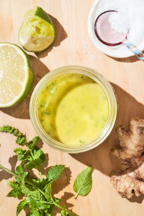 Ginger Lime Salad Dressing - Wholehearted Eats Homemade Toothpaste Recipe, Lime Salad Dressing, Lime Salad, Vegan Sauce Recipes, Toothpaste Recipe, Pesto Salad, Zesty Italian Dressing, Salad Dressing Recipe, Low Cholesterol Recipes