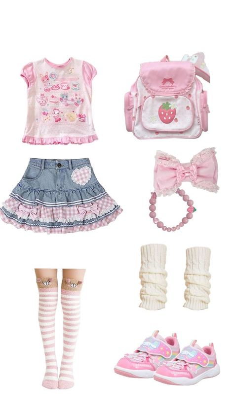 🐾🍡🍥 Cute Outfits Soft Aesthetic, Kawaii Cutecore Outfit, Cutegore Outfit Ideas, Cute Core Outfits Kawaii, Where To Buy Cutecore Clothes, Kawaii Kei Outfit, Kawaiicore Hairstyles, Cute Core Clothes, Kawaii Style Outfits