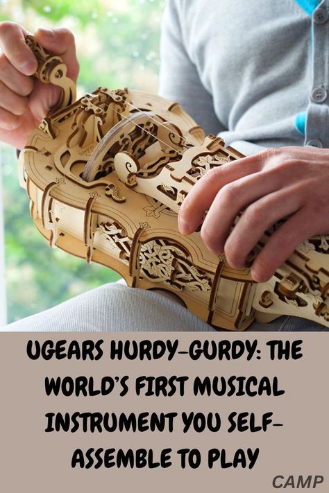 Ugears, the creator and manufacturer of the unique self-propelled mechanical models, has just launched the Hurdy-Gurdy: the unique mechanical musical model. It’s the genuine gem of Ugears collection and the most extraordinary mechanical model kit and which is all-in-one: model for self-assembly, toy and fully fledged musical instrument. Hurdy Gurdy, Mechanical Model, Medieval Europe, Bagpipes, Music History, Musical Instrument, First World, Model Kit, Musical Instruments