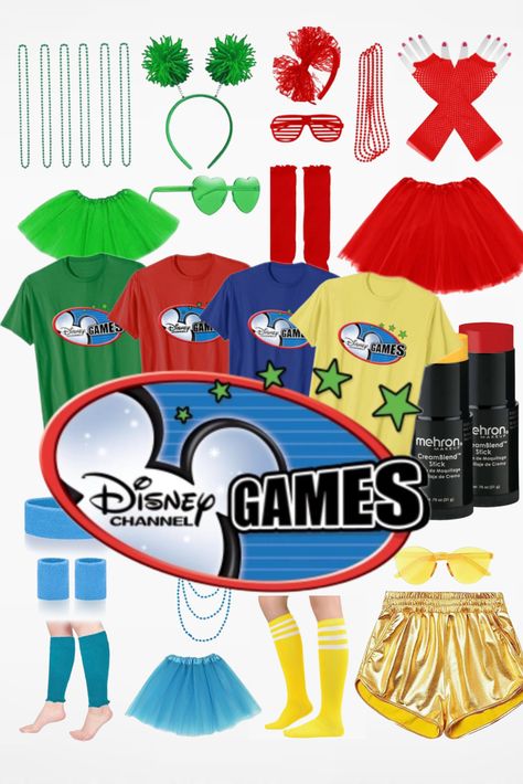 Disney Channel Games Costume, 2000s Disney Channel Themed Party, Disney Channel Games 2008, Disney Channel Games Party, Disney Channel Party Theme, Disney Channel Party, Disney Channel Halloween Costumes, Disney Channel Costumes, Disney Channel Halloween