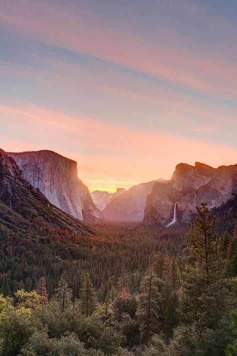 Yosemite National Park | Sunrise View at the Yosemite Valley from the Tunnel View vista point ❤️❤️❤️❤️ | Facebook Yosemite National Park Winter, Yosemite National Park Photography, Yosemite Photography, Yosemite California, Sequoia National Park, Yosemite Valley, California Photography, California Dreaming, Adventure Book