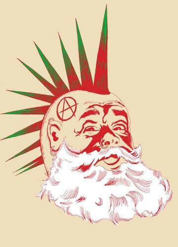 Punk santa Christmas Horror, Christmas Tattoo, Trippy Designs, Love Birthday Quotes, Santa Art, Creepy Christmas, Alternative Christmas, Dark Christmas, Christmas Flyer