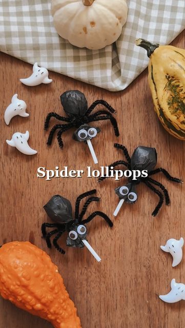 Spider Lollipops, This Week, For School, Make Halloween, A M, School Treats, What Is, Pipe Cleaners, Googly Eyes