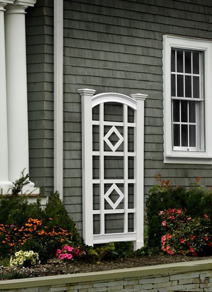 New England Arbors -  White Milan Trellis VA68188 - Rona